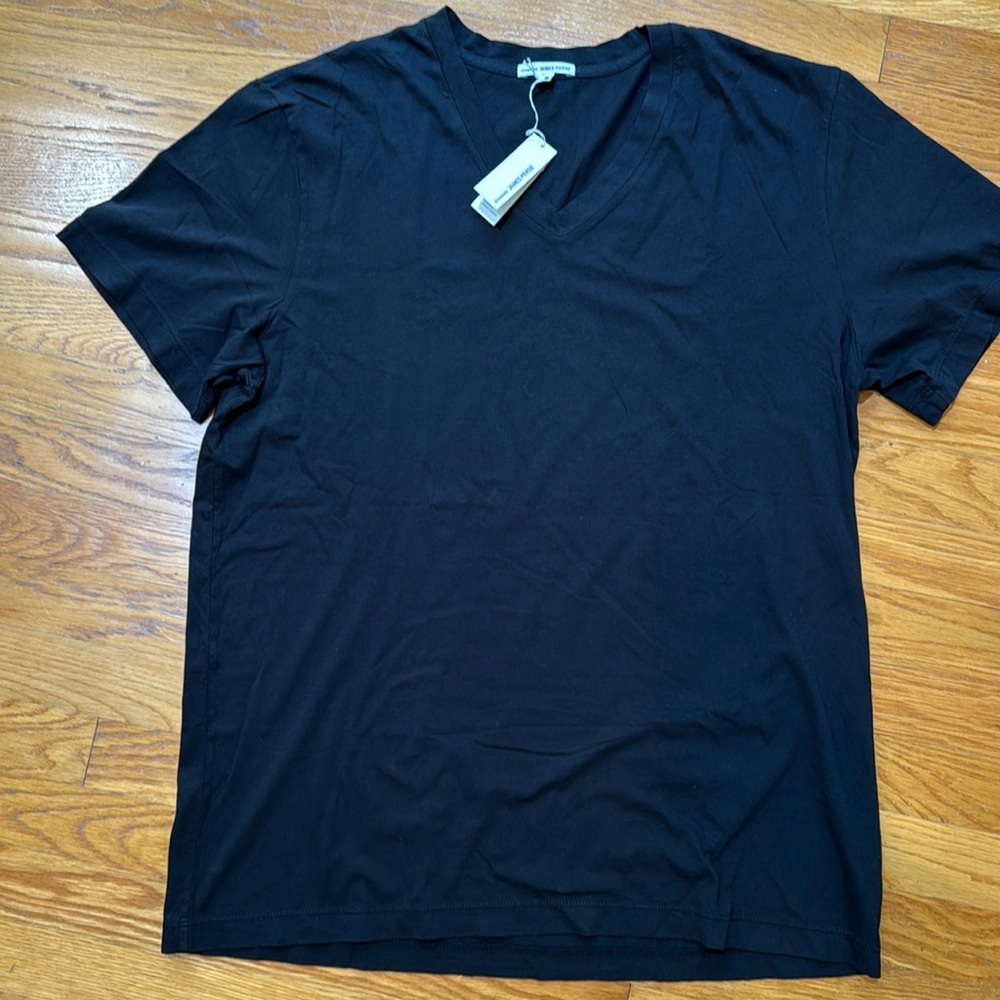 NWT JAMES PERSE Standard Black V Neck Tee